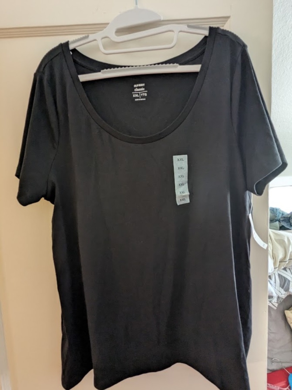 Old Navy Black Scoop Neck Tee, Women's XXL